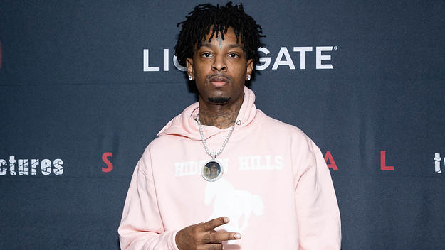 21 Savage is seen at the private screening of 'Spiral'