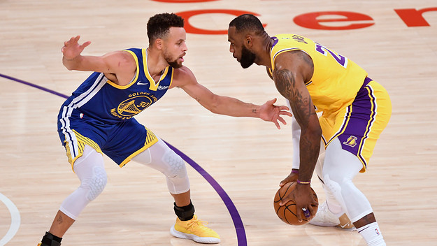 Steph Curry LeBron James Staples Center 2021