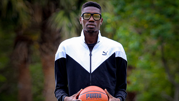 Toronto Raptors centre Chris Boucher poses in campaign photo for PUMA Basketball