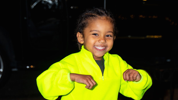 Saint West is seen in Midtown