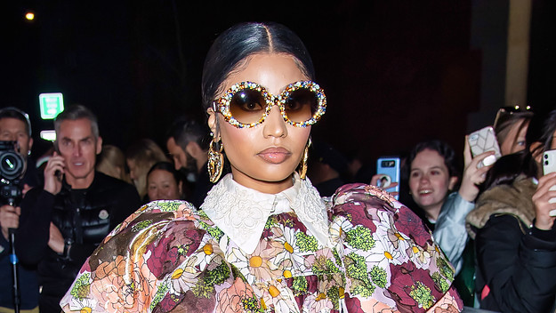 Nicki Minaj is seen leaving the Marc Jacobs Fall 2020 runway show