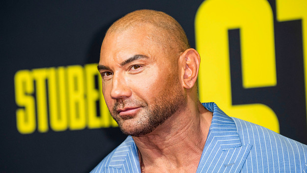Dave Bautista arrives for the premiere of "Stuber."