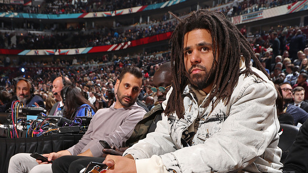 J. Cole attends the 69th NBA All-Star Game