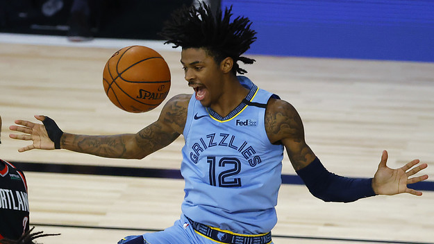 Ja Morant Grizzlies Blazers Bubble 2020