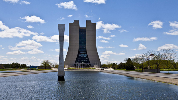 Fermilab and Robert R. Wilson's "Acqua Alle Funi" sculpture.