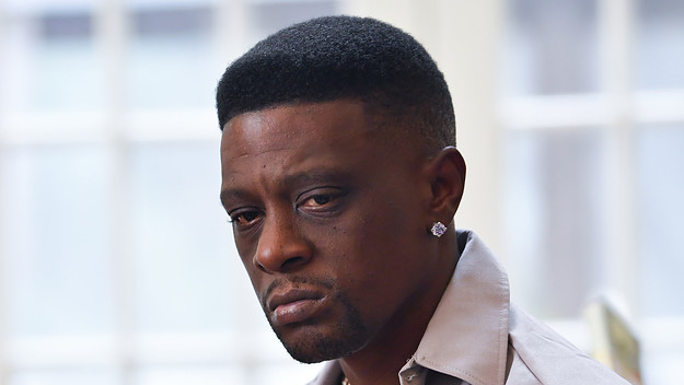Rapper Lil Boosie on the set of the music Video "Shottas" at Private Residence
