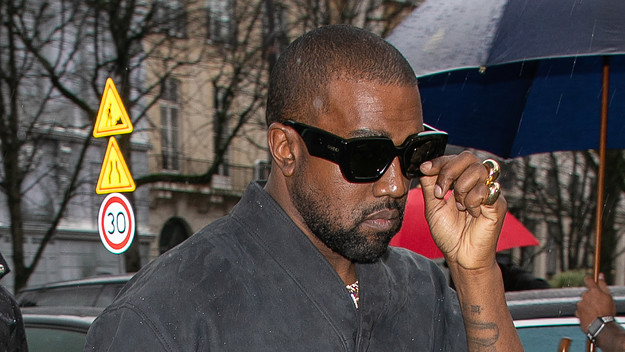 Kanye West arrives at L'Avenue restaurant