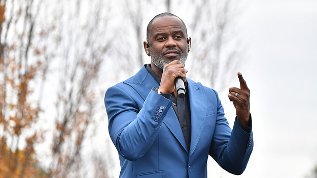 Brian McKnight performs onstage during Souls To The Polls Drive In Rally