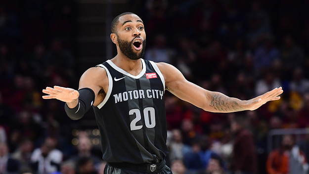 Wayne Ellington reacts during the first half against the Cleveland Cavaliers.
