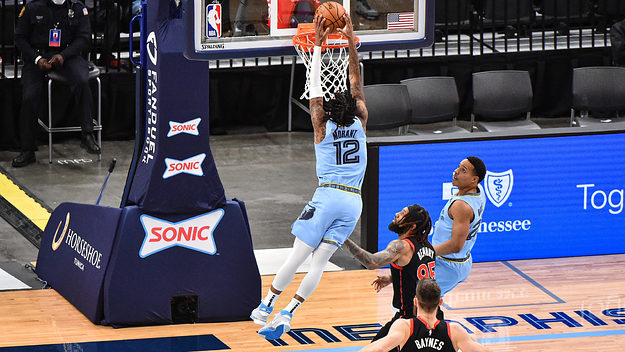 Ja Morant Dunk Grizzlies Raptors 2021