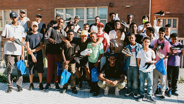 the kickback regent park kids with sneakers