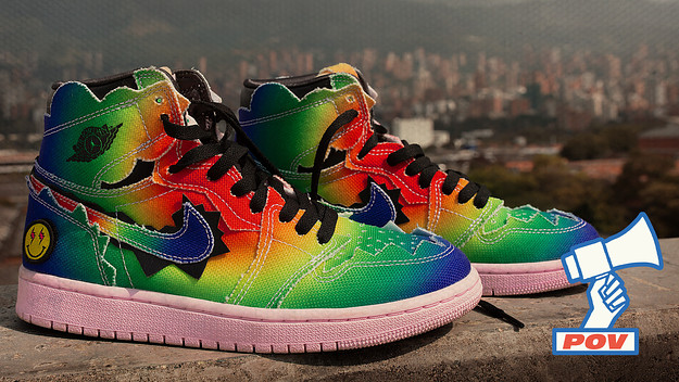 J Balvin x Air Jordan 1 High DC3481 900 Pair