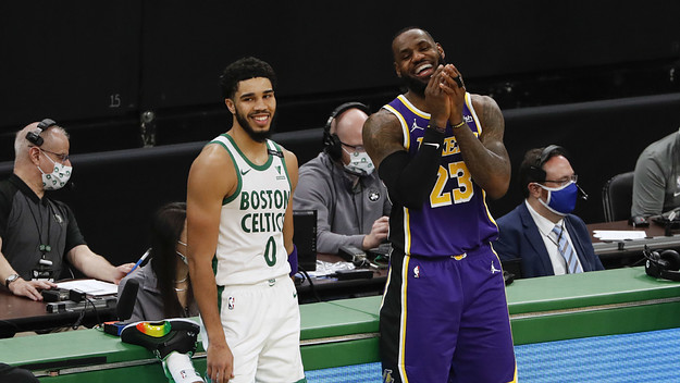 Jayson Tatum LeBron James Celtics Lakers Boston 2021