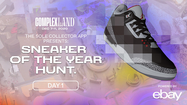eBay ComplexLand Scavenger Hunt Day 1 Air Jordan 3 Retro 'Black Cement'