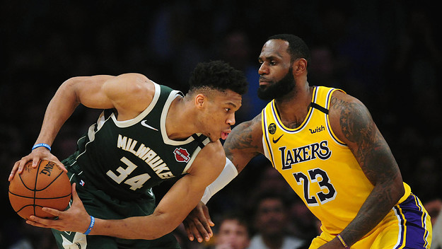 Giannis Antetokounmpo LeBron James Los Angeles Bucks Lakers 2020
