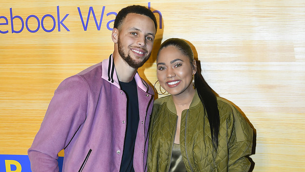 Stephen Curry and Ayesha Curry attend the "Stephen Vs The Game" Facebook Watch Preview.
