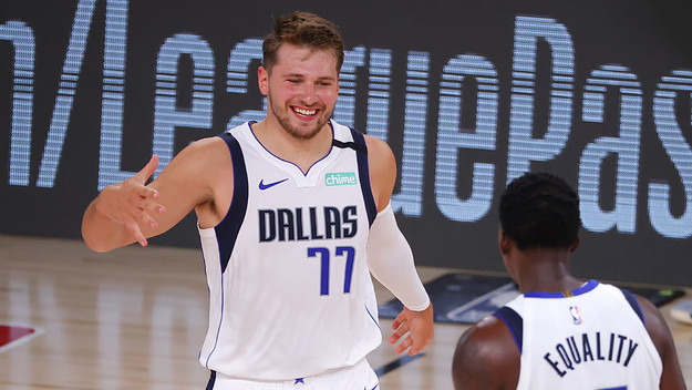 Luke Doncic Dorian Finney Smith Mavericks Bucks Bubble 2020