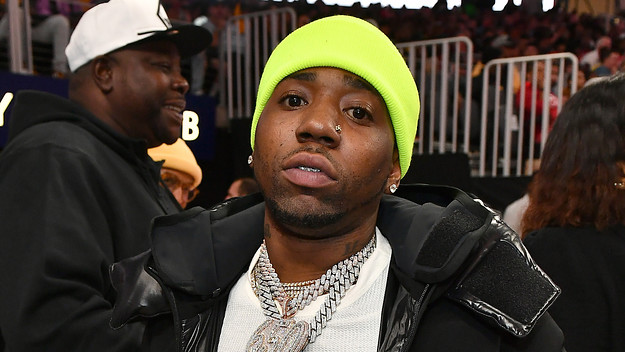 Rapper YFN Lucci attends Los Angeles Lakers vs Atlanta Hawks