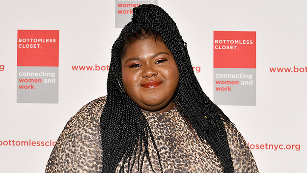 Gabourey Sidibe attends the 20th Anniversary Bottomless Closet Luncheon