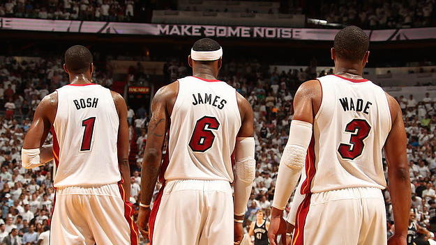 Chris Bosh LeBron James Dwyane Wade Miami Heat 2014