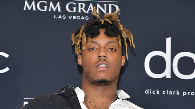 Juice Wrld poses with the award for Best New Artist