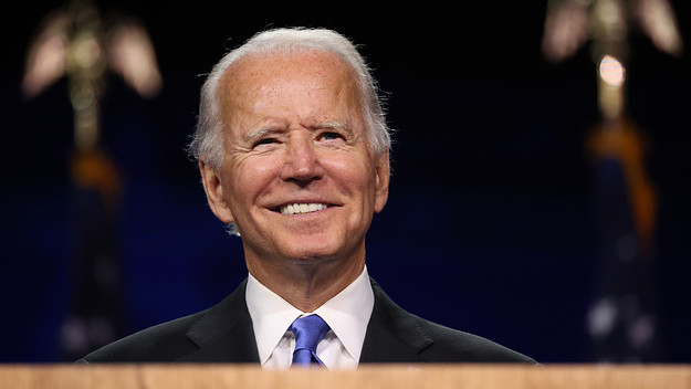 Joe Biden delivers his acceptance speech at Democratic National Convention.