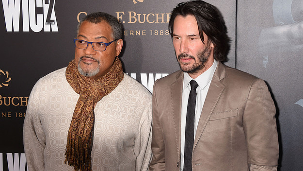 Laurence Fishburne and Keanu Reeves