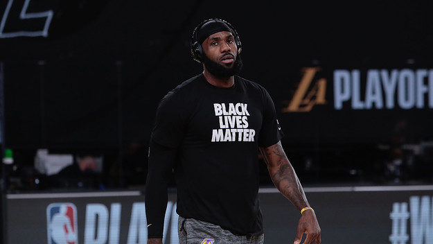 LeBron James #23 of the Los Angeles Lakers