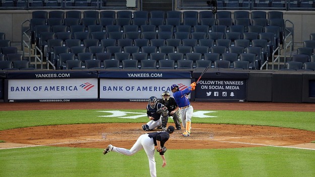 Jordan Montgomery Yoenis Cespedes 2020 Exhibition