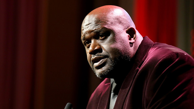 Shaquile O'Neal speaks onstage during the Sports Illustrated Sportsperson Of The Year 2019.