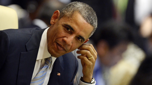 Barack Obama attends the East Asia Summit Plenary Session.