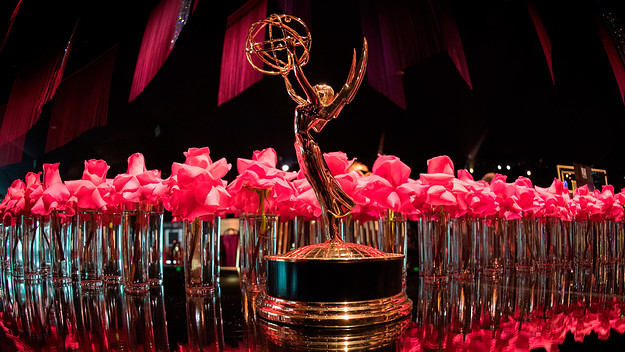 An Emmy statue at the 71st Emmy Awards Governors Ball press preview