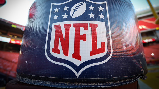 A view of the NFL logo before the AFC Championship game.