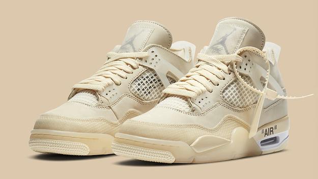 Off White x Air Jordan 4 Sail Release Date CV9388 100 Pair