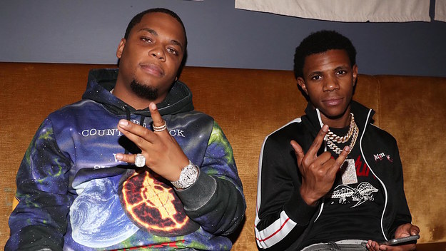 Recording artists Don Q (L) and A Boogie