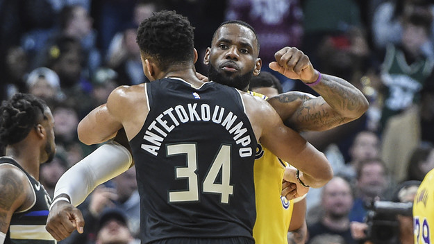 Giannis Antetokounmpo LeBron James Dec 2019 Milwaukee