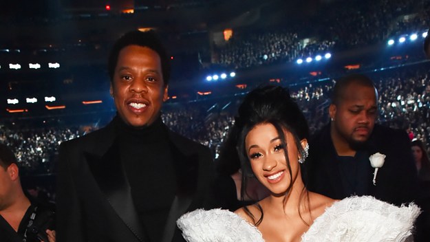 Recording artists Jay Z and Cardi B