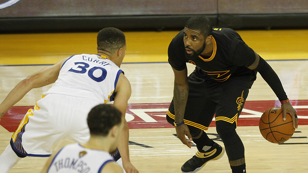 Kyrie Irving Steph Curry Klay Thompson NBA Finals Game 7 2016 Oracle Arena