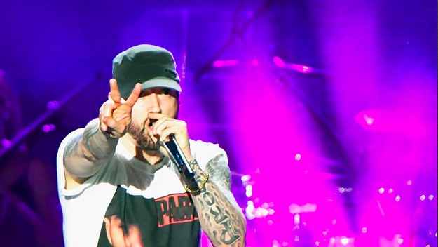 Eminem performs on What Stage