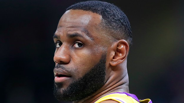 LeBron James #23 of the Los Angeles Lakers