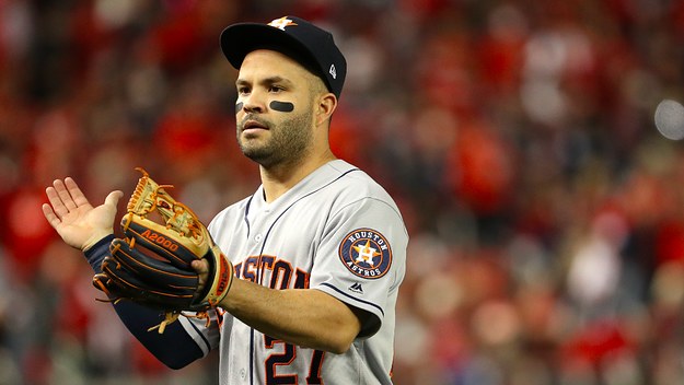 Jose Altuve #27 of the Houston Astros