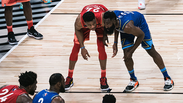Giannis Antetokounmpo and James Harden