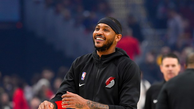 Carmelo Anthony #00 of the Portland Trail Blazers