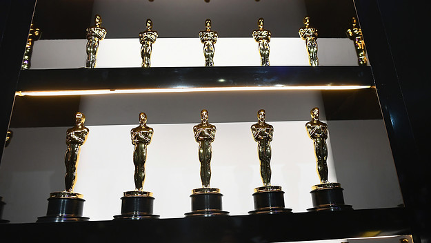 Oscar statues are seen backstage during the 91st Annual Academy Awards