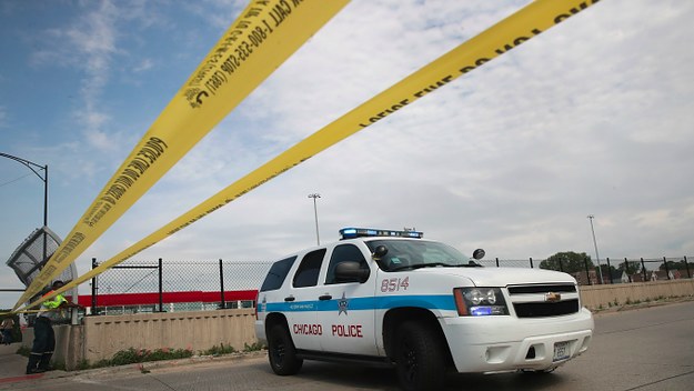 Police investigate the murder