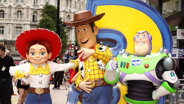 Jessie, Woody and Buzz attend the UK premiere of "Toy Story 3."