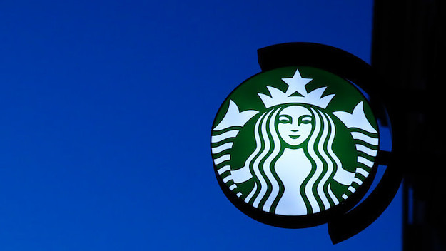 Starbucks Coffee logo is seen in Krakow , Poland.