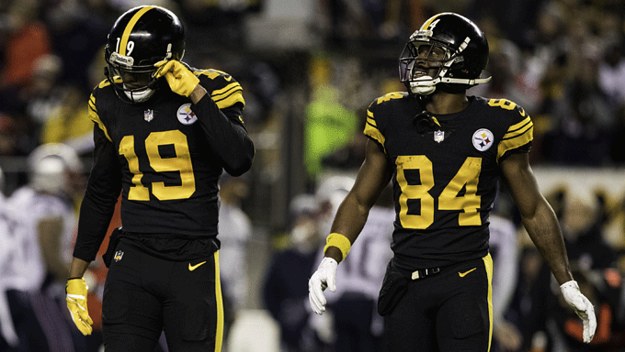 Juju Smith Schuster and Antonio Brown in happier times.