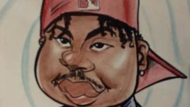 Picture of suspect's caricature being pursued by Riverside Police Department.