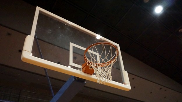 Stock image of a basketball hoop